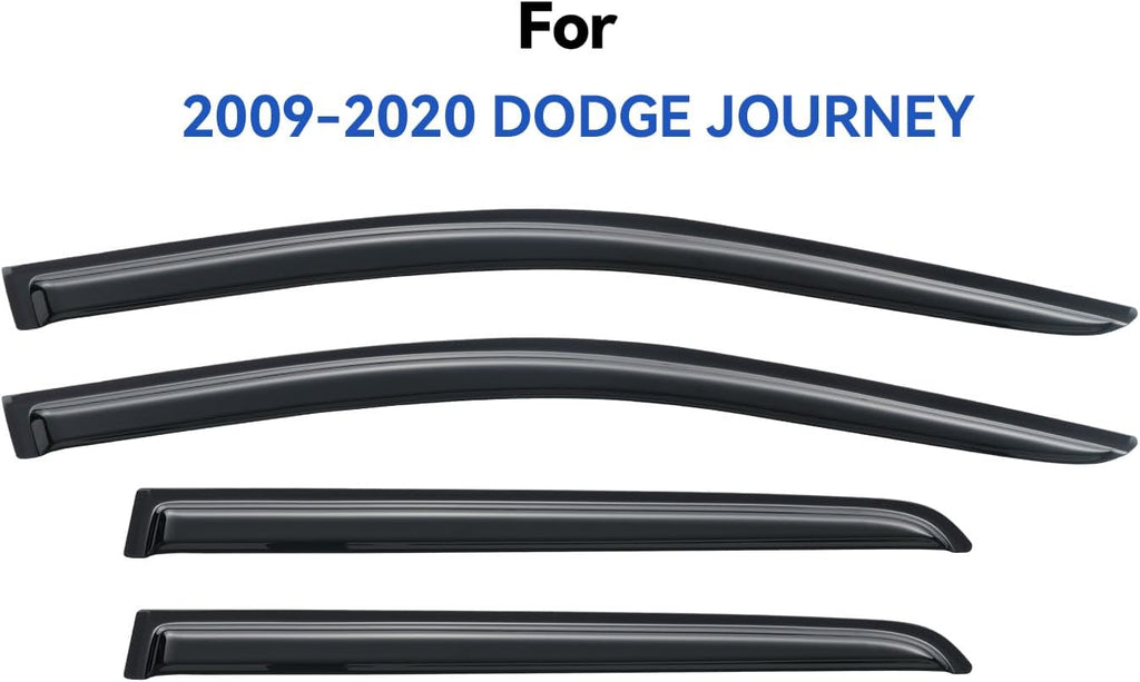 Window Visors Rain Guards Shield for 2009-2020 Dodge Journey, Window Vent Wind Deflectors Visors Shades for 09-20 Dodge Journey
