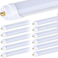 12-Pack, 8 Foot LED Bulbs, 100W 15000lm 6000K Cold White, Super Bright, T8 T10 T12 LED Tube Lights, FA8 Single Pin LED Lights, Frosted Cover, 8 Foot LED Bulbs to Replace Fluorescent Light Bulbs