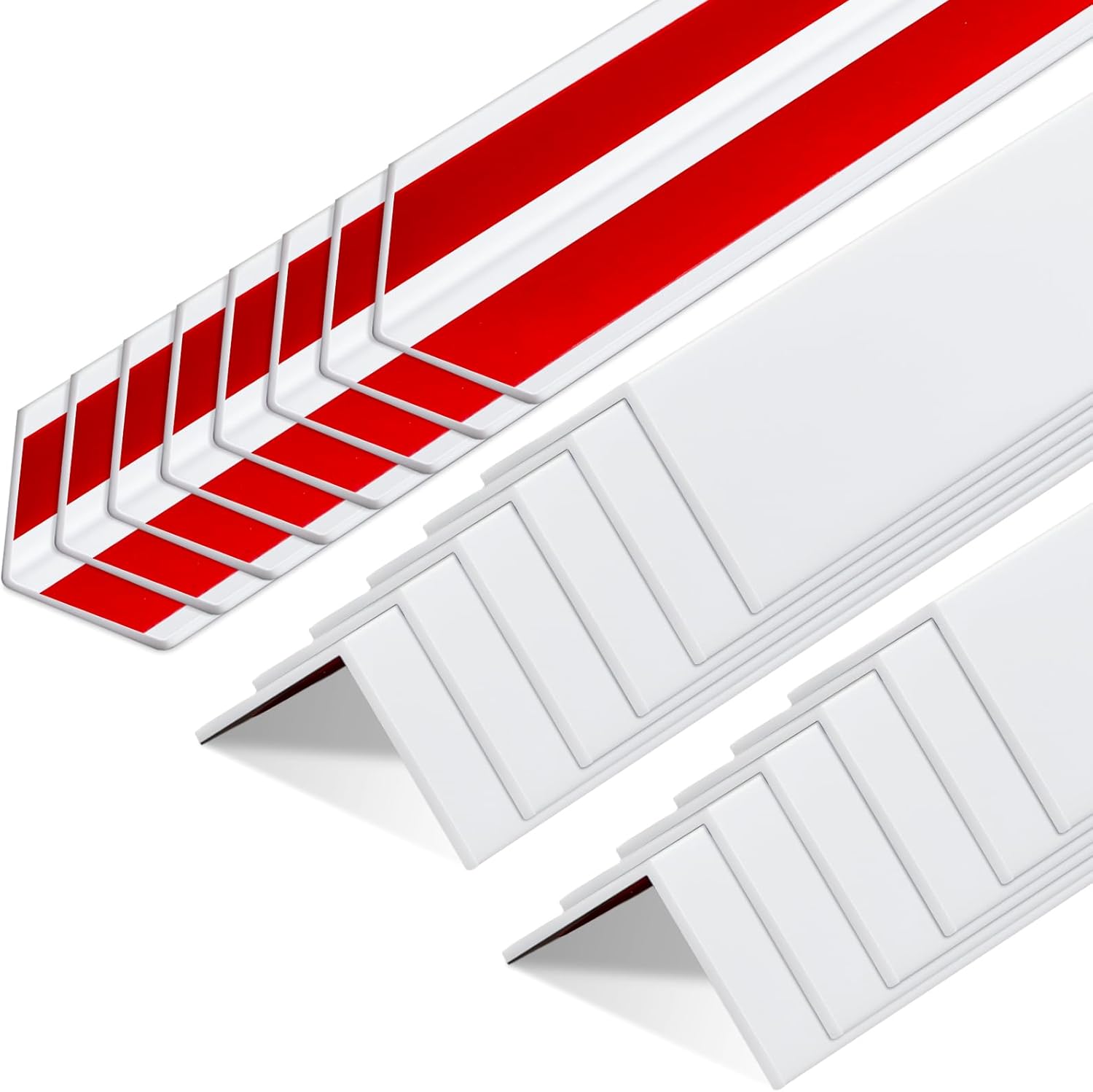 Sasylvia 20 Pcs Wall Corner Protector Guards, 1-1/8 x 48 Inches Self Adhesive Vinyl Corner Trim Molding, Avoid Scratching Scuffs, Ease Install & Cleaning for Door Countertop Furniture Protection