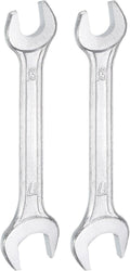 HARFINGTON 2pcs Double Open End Wrench 13mm x 17mm Metric 15 Degree Offset Angle Small Flat Head Wrench Galvanizing Open Ended Spanner for Automotive Repair Furniture Assembly