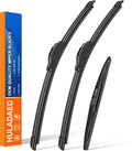 HULADAED® 24''+18''+12'' Windshield Wipers Replacement for Nissan Pathfinder 2012-2005 Nissan Xterra 2015-2005,Silicone Front Rear Wiper blades for MY Car-All Weather & Quiet(3 PACK)