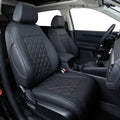 coverdream CRV Waterproof Leather Seat Covers Custom Fit for 2012 2013 2014 Honda CRV EX,SE,EX-L,Touring,Full Coverage,Airbag Compatible,Car Seat Protector(Full Set,Red/Black)