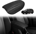 Muslogy Center Console Armrest Cover Compatible with Subaru Forester 2019-2024 Comfort Armrest Pad Arm Rest Cushion Vegan Leather Protector Regular Thick