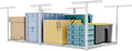 The Atlas 4 x 8 ft Adjustable Height Overhead Garage Storage Rack 900 lbs Heavy Duty Capacity White