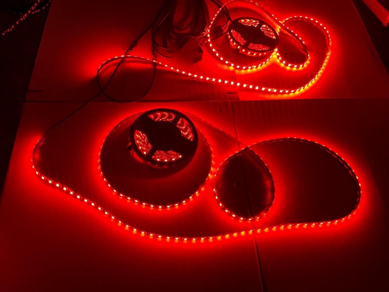 Black Out Full Tinted Smoked LEDs x4PCS 5FT 1.4Meters 60" RGB Dream Color Chasing IP65 Light Strips for Car Truck Slingshot Golf Cart Vehicle Underbody Wheel Hood Grille Lights Bluetooth + Remote