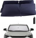 Windshield Sun Shade Umbrella for 2023-2025 Toyota bZ4X Accessories: Custom Fit 240T Silver, Double Thickened, Foldable Sunshade Front Window Sun Visor, Ultimate 99% UV Blocking for XLE/FWD/AWD