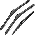 3 Wipers Set for Infiniti QX70 2014-2017, Windshield Wiper Blades Original Equipment Replacement Front and Rear- 24"/19"/14B" (Pack of 3) J- HOOK