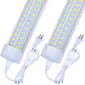 4 Pack,Led Shop Lights, 2FT Led Shop Light,30W 6000K 3500LM Clear White,Led Shop Light 2FT 110V Linkable Integrated V-Shape for Shop Garage,Warehouse