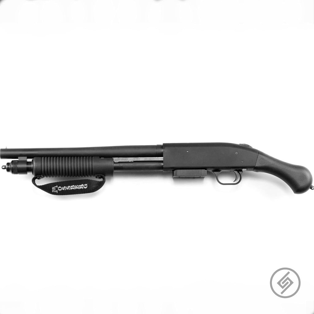 Spartan Mount Compatible with Mossberg 88, 500, 590 Shotgun Display Storage Organization System | Unique Low Profile Design | Gun Safe Wall Room Mounting Solution (410-Gauge, Barrel Points Left)