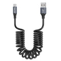 AGVEE 3ft Coiled Short USB to USB-C Charging Cable [USB-IF Certified] 3A Fast Charger Cord in Car for iPhone 16/15 CarPlay, Galaxy S25 S24 S23 S22 S21 S10 S9 S8, Google Pixel, Dark Gray
