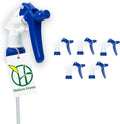 Spray Bottle Nozzle Replacement, Bottle Tops Only - Sprayer Nozzle Triggers for Heavy Duty, Commercial, Home Cleaning Solutions - Fits 8,16,24,32 oz Plastic & Glass Bottles, Blue 6 pack