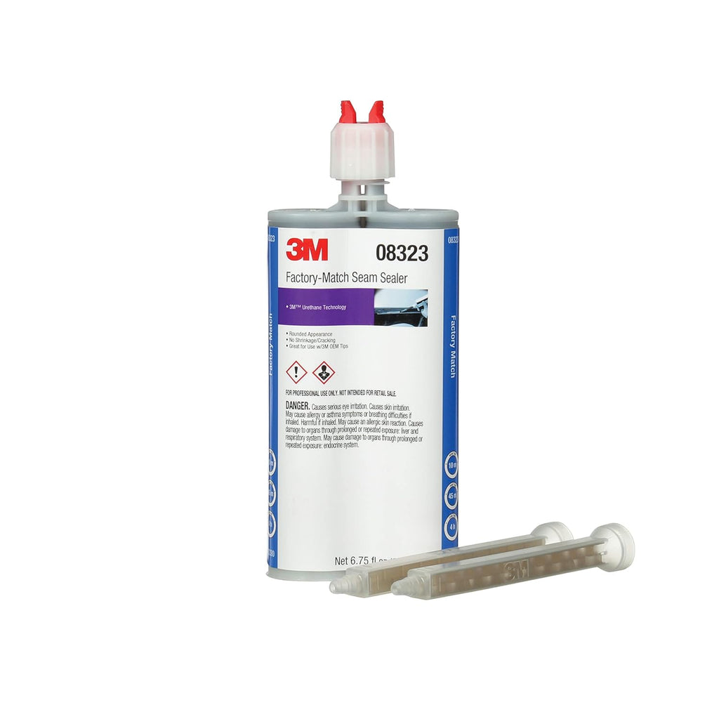 3M Factory-Match Seam Sealer, 08323, Black Color, Two-Part, Medium/High Viscosity Urethane, 200 mL/6.75 fl oz Cartridge