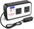 200W Car Power Inverter, DC 12V to 110V AC Car Plug Adapter with 20W USB-C & 18W USB-A Dual AC Outlet, PD/QC Fast Car Charger for Laptop, Vehicles, Road Trip Essentials, White
