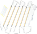 Premium LED Light Strips Kit: 6 x 12 Linkable Bars + Rocker Switch for Warm White Ambient Lighting in Cabinets, Closets, Shelf, Display Case, Showcase Lighting, 3000K Warm White