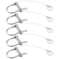 5Pcs Trailer Coupler Pin 5/16x 1-3/4（WxL） Prevents Loss Trailer Hitch Locking Pin with Plastic Coating Tether Steel Quick Release Ring for Shaft Trailer Tongue