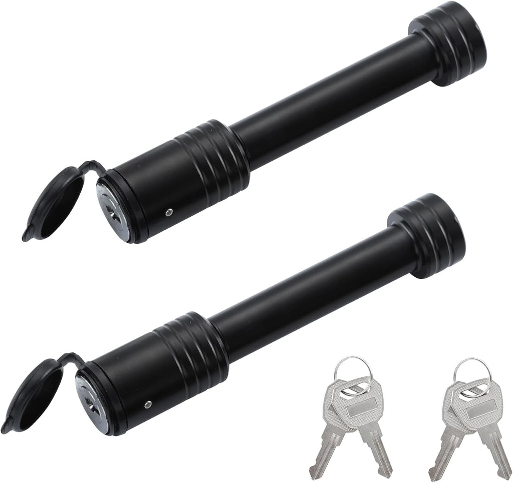 Trailer Hitch Lock, Hitch Lock with 5/8'' Dia Pin Fits 2" Receiver Tubes, for Class III IV 2 Inch Receiver, for Trailer Car Boat, KD 2 Pack