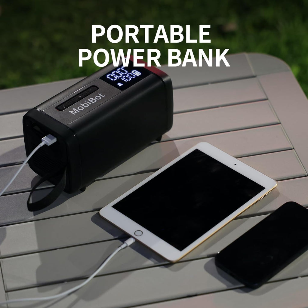 4-in-1 Dual Cylinder tire inflator with Jump Starter,4000A Portable Car Battery Charger up to 8.0L Engine,160 PSI Dual Power Car Air Pump Cordless Air Compressor,20000 mAh PD 65W Powerbank