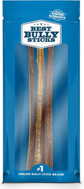 Best Bully Sticks 12 Inch Bully Sticks for Dogs - 3 Count (Pack of 1) - Natural, Easily Digestible, 100% Grass-Fed Beef, Grain and Rawhide Free - Trial Size
