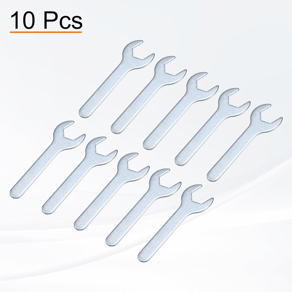 HARFINGTON 10pcs Small Wrench Open End Wrench 22x126x2.8mm Metric U-Shaped Single Open Ended Spanner Super Thin Small Flat Head Galvanizing Wrench for Automotive Repair Furniture Assembly