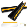 ROBLOCK 18" Parking Stopper for Garage, Car Stopper for Garage Precision Stopping, Heavy Duty Parking Block with Reflective Strips, Suitable for Car, SUV, Easy Install, 2 Packs