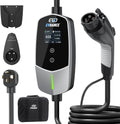 Level 2 EV Charger 40Amp, 240V 9.6KW Portable Electric Vehicle Charging Stations with NEMA 14-50P, 25FT Cable Adjustable Current/Timing Delay Home Electric Car Charger for J1772 BEVs/PHEVs