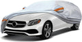 KEYOOG 6-Layer Full Car Cover is All-Weather Waterproof, Fit for 197"-207" Length Sedan, Universal in All Seasons, Snow Prevention, Rainproof, Acid Rainproof, Sunscreen, Orange Reflective Strip