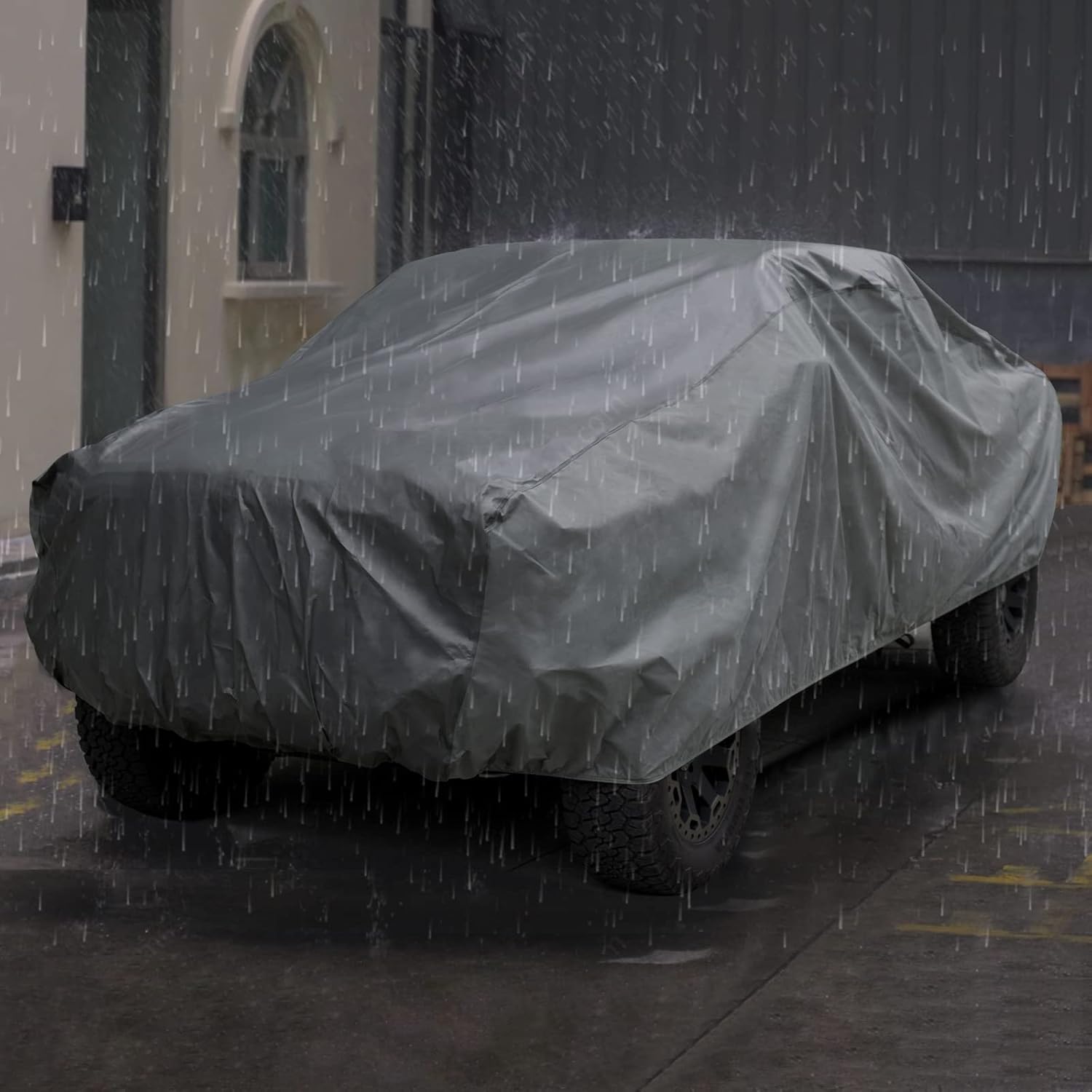 XCAR Ultra Light Waterproof Truck Car Cover for Automobiles All Weather Protection, Windproof & Breathable, Fits Cars Up to 232"