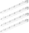 TIERONE 4ft LED Vapor Tight Light 50W Outdoor Shop Light IP65 Waterproof 0-10V Dimmable Integrated LED White Strip Lighting Fixture for Warehouses Car Washes 5000K 100-277V 6000LM ETL Listed 4 Pack
