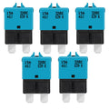 GLOSO Circuit Breaker Fuse E39 (T3) Manual Reset for Car Truck RV Automotive Marine Boat Trolling motor & Custom Wiring Audio battery protection/Low Profile ATC/ATO (15A - 5 Pack)