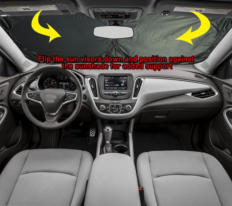 Gven Sunshade for Car Windshield with Tropical Palm Tree Design- UV Protection& Heat Blocking Sunshade for Cars Sedan SUV Truck| Keep Car Cool in Summer Beach Vacation Style (Palm Tree, L)