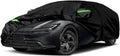 Waterproof Car Cover Compatible with Toyota Prius 2004-2025, Black 210T Inside Cotton Cover with Door Zippers for Snow Rain Dust Outdoor Protection