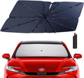 Windshield Sun Shade Umbrella for 2012-2017 Toyota Camry Accessories: Custom Fit 210T Silver, Foldable Sunshade Front Window Sun Visor, Blocks UV Rays, Keeps Car Cool for LE, XLE, SE, XSE, Hybrid