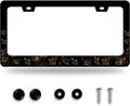 Butterfly License Plate Frame Golden Butterflies License Plate Stainless Steel Funny License Plate Holder for Men Women Universal Colorful Car Accessories Decoration 12.3" x 6.3"