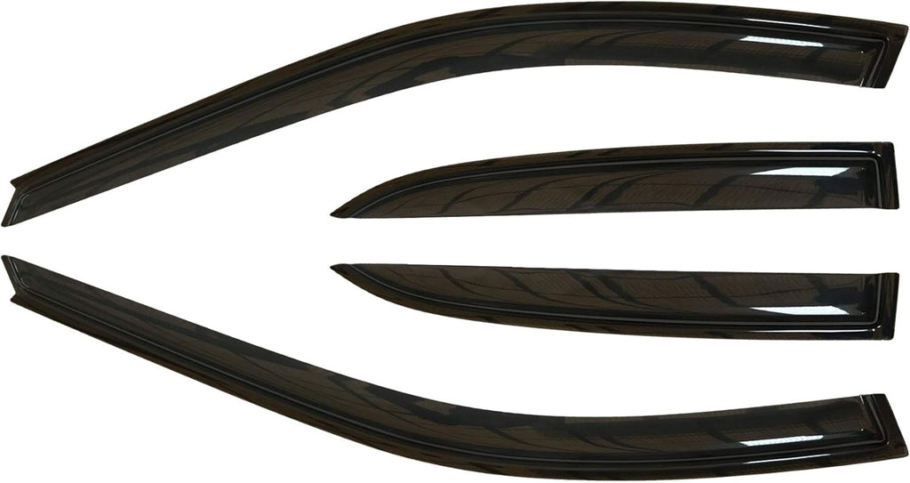 4pcs Outside Mount Style Sun Rain Guard Durable Side Window Wind Deflectors Dark Smoke Vent Window Visors Compatible with Toyota 1997-2001 Camry