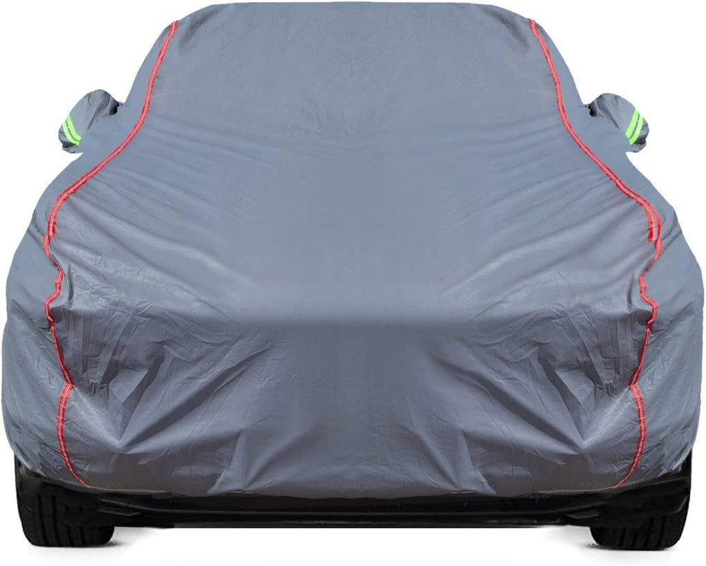 Breathable New Material, Waterproof Car Cover, Locks and Zipper Doors, Sunscreen Waterproof UV Prevention Snowproof Wind and Windproof,Suitable for Indoor Outdoor,for Sedan (197" to 208") C4