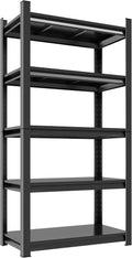 Metal Garage Shelving Unit, Heavy Duty 5-Tier Adjustable Storage Rack, Steel Shelving,2000 lbs Capacity, Industrial Shelves for Heavy Tools and Equipment (5-Tier 54" H x20 W x 14" D)
