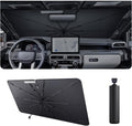 2025 4Runner Car Windshield Sun Shade Windshield Sunshade Umbrella [Star Fabric] Protect Car from Sun Rays&Heat Damage Keeps Vehicle Cool, Spring Structure Edge Fits Toyota Windshield Sun Shade (S4)