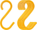 Heavy Duty ABS S Hooks, 6 Pack, 8.26Inch, Yellow, Ideal for Indoor/Outdoor, Kitchen, Closet, Bathroom, Garden, Tools, Construction