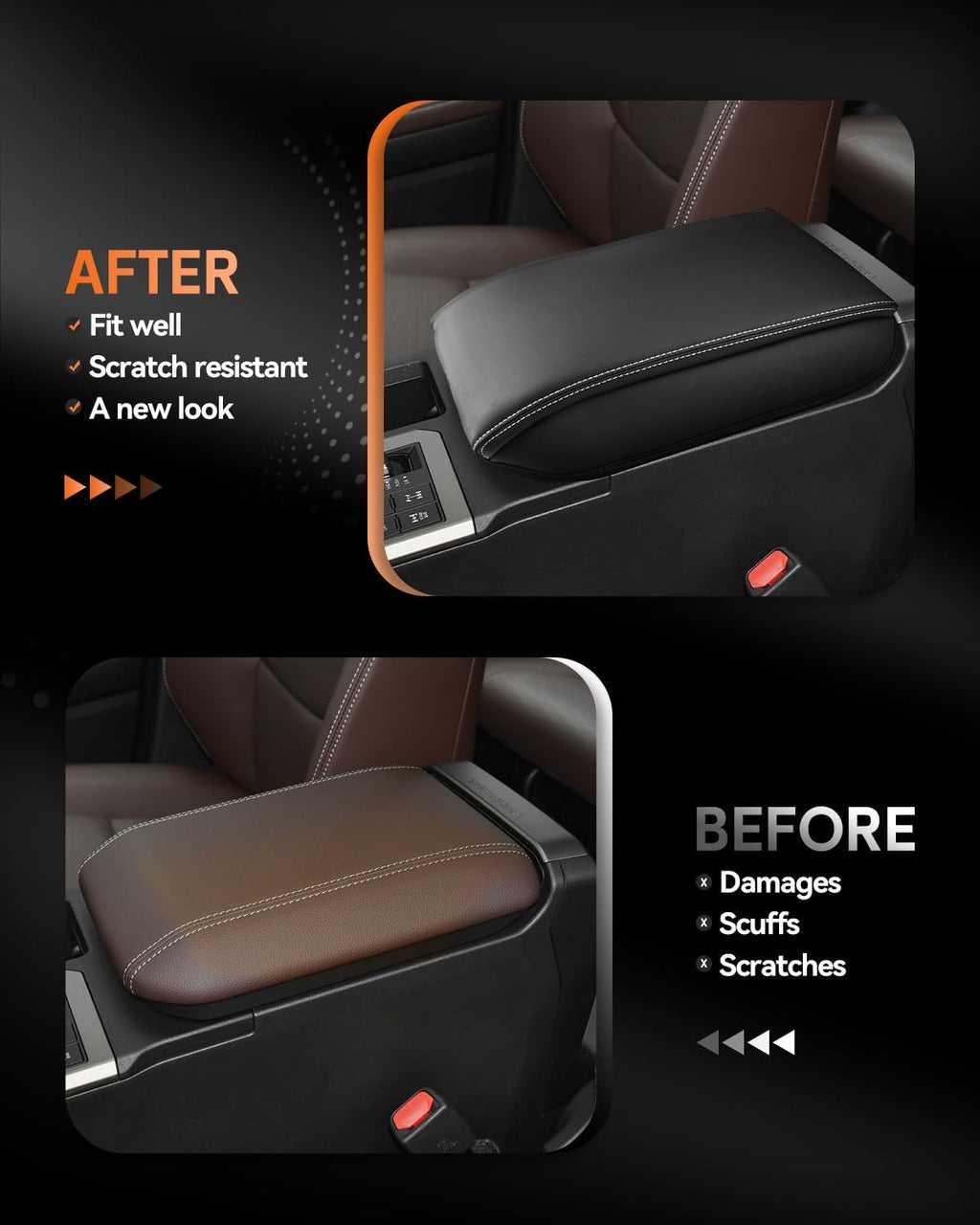 CDEFG for 2024 2025 Toyota Land Cruiser 250 Center Console Cover Armrest Box Cover for Land Cruiser (1958, Land Cruiser) 2024 2025 Accessories Arm Rest Protector