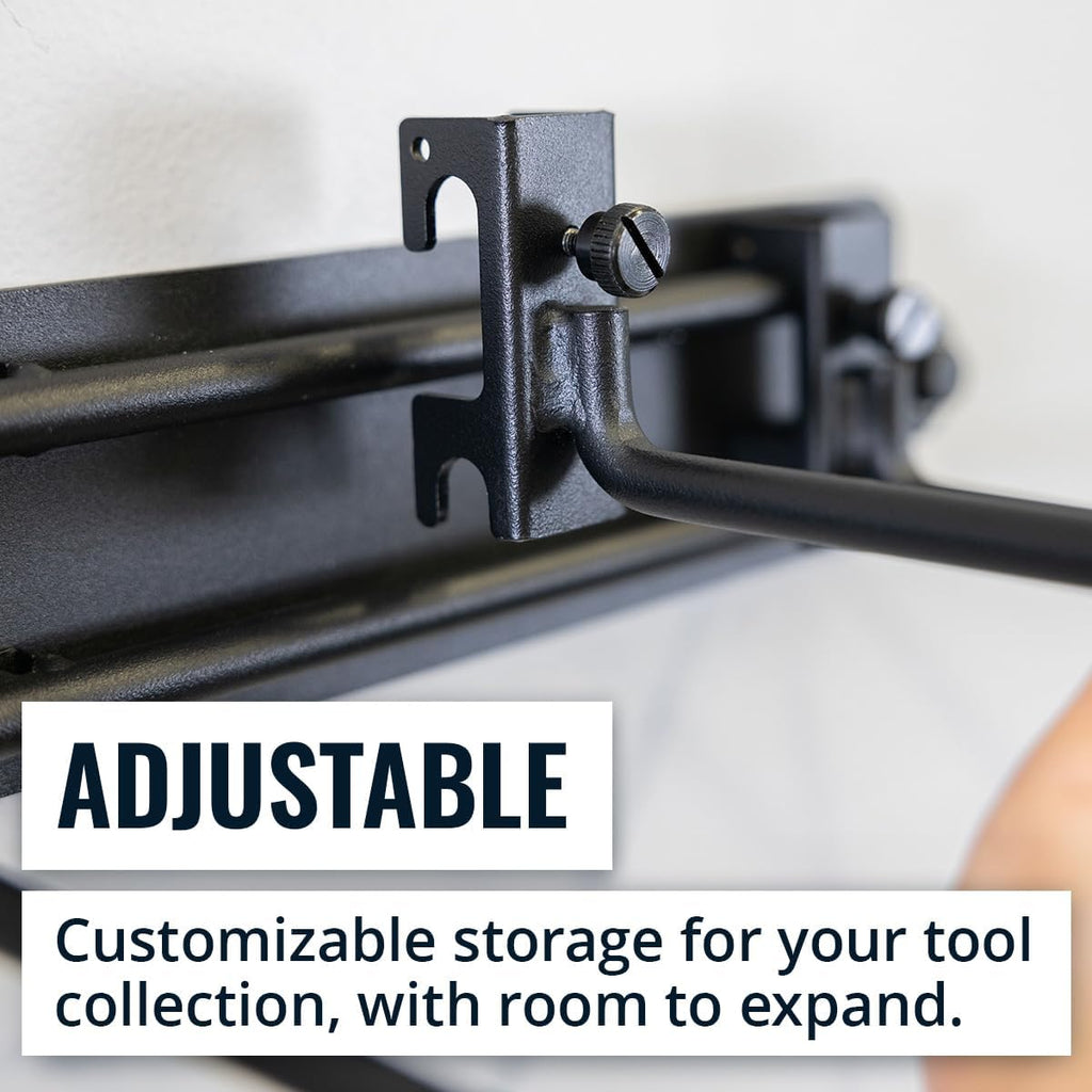 StoreYourBoard 32'' Modular Garage Tool Organizer Wall Mount – Adjustable Garden Tool Rack for Garage Organization and Storage, Heavy-Duty Steel Wall Tool Organizer, Holds 300 lbs