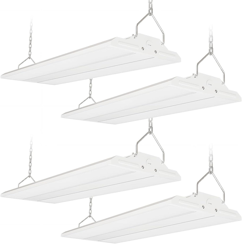 LED Linear Shop Lights 150W, 22500LM Led High Bay Lights 5000K Daylight 120-277V, 4-Pack Led Garage Light for Shop Workshop Store Commercial Supermarket Warehouse Basement Exhibition Room ETL