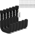SEDY 6-Piece Heavy Duty Garage Storage Hooks, Wall Mount J Utility Hooks Holds 88 LB, Large Metal Utility, Garage Storage Ladders for Bikes, Garden Tools