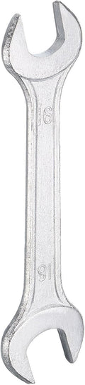 HARFINGTON Double Open End Wrench 16mm x 18mm Metric 15 Degree Offset Angle Small Flat Head Wrench Galvanizing Open Ended Spanner for Automotive Repair Furniture Assembly