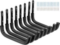 Heavy Duty Garage Storage Hook, 8 Pack Wall Mount Ladder Hooks with 12.7" Jumbo Arm, Utility Hooks for Bike, Folding Chair, Bulk Items (12.7Inch x 9.3Inch)