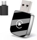 Wireless CarPlay Adapter-Mini Edition,Convert Factory Wired to Wireless Apple CarPlay Dongle,Includes USB-A to USB-C Adapter,Fast Stable Connection Plug Play Car Play Dongle for iPhone iOS 10+（Black）