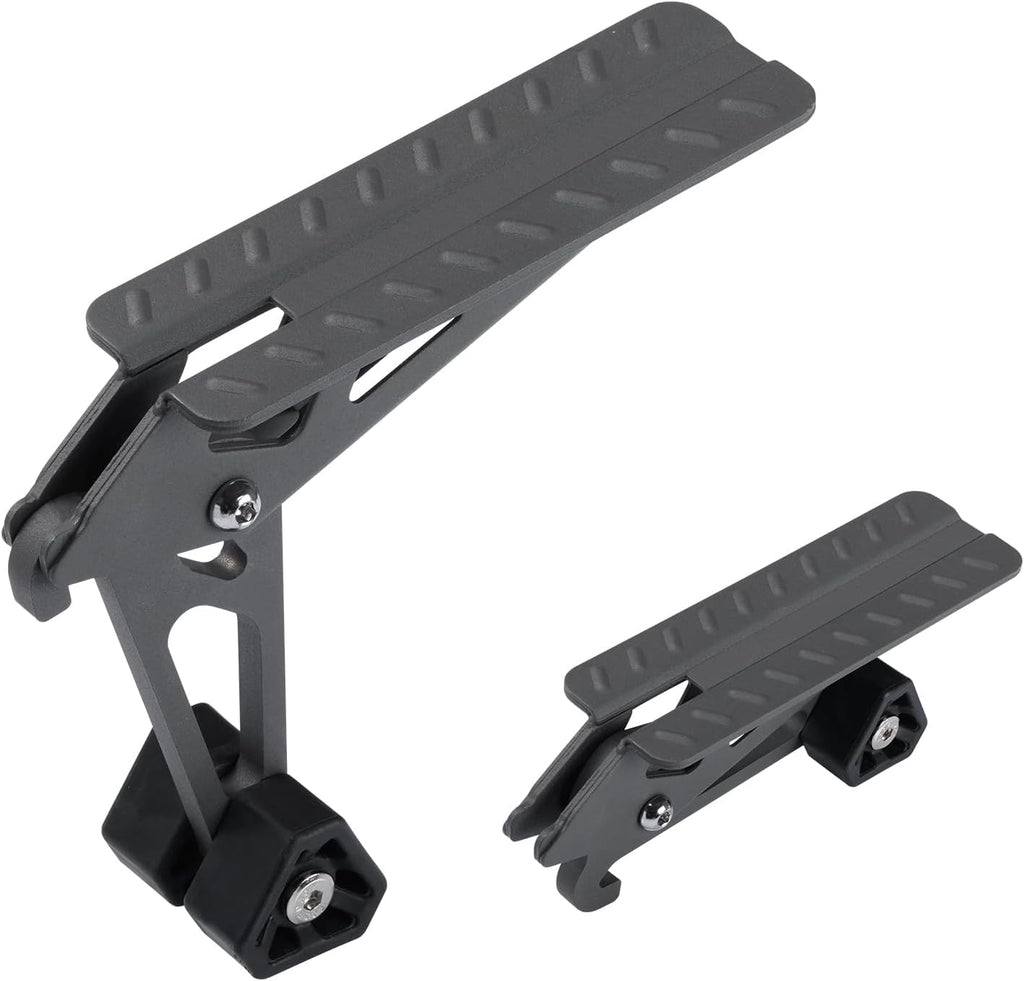 COWVIE Foldable Car Door Step Stand Pedal - Access to Vehicle's Top Roof Both Feet Stand Pedal Ladder for Most SUV Truck Jeep Black
