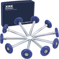 XiKe 10 Pack Blue 2" Nylon Garage Door Roller 4" Stem, Quiet/Durable and High Load, Use 6200-2RS Double Seals Precision Bearings.