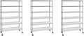 Organize in Style with The Members Mark 6-Tier NSF Heavy Duty Wire Shelving, 47.75" W x 18" D x 75.5" H (Granite, 3 PACK)