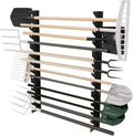 Garage Tool Organizer Wall Mount, Shed Yard Tool Organizer for Garage, Horizontal Organization Tool Racks for Walls, Shovels and Rakes, 3FT