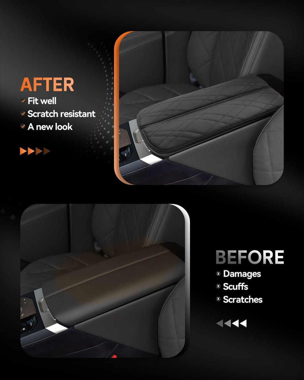CDEFG for 2022-2025 BMW iX Center Console Cover Armrest Box Cover for 2023 2024 2025 iX (xDrive50, M60) Accessories Console Arm Rest Protector